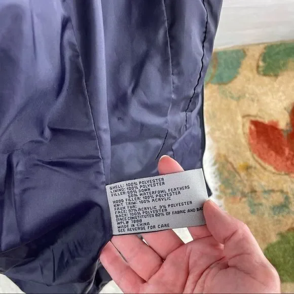 Anne Klein Down Faux Fur Hooded Puffer Coat - Picture 9 of 12